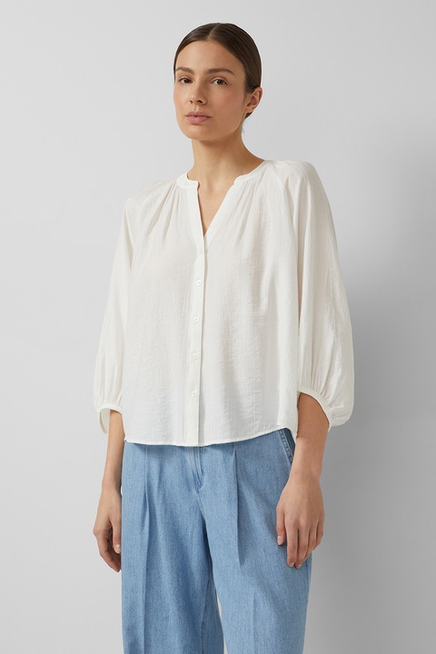 s.Oliver, Bluza-tunica cu maneci bufante, Alb, 40
