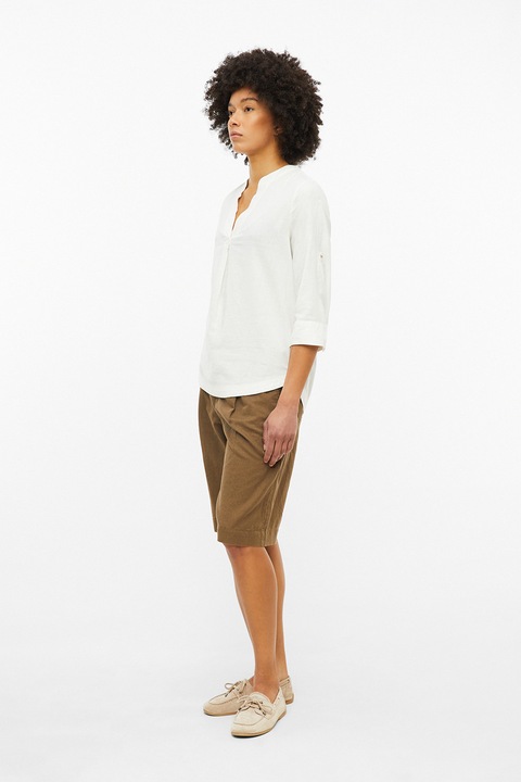 s.Oliver, Bluza-tunica din amestec de in, Alb