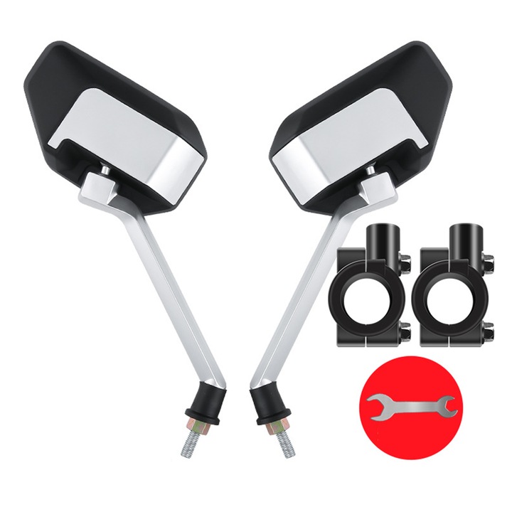 2 db kerékpár tükör szett, DEYKAY, univerzális, széles látószögű HD, állítható forgatható, telepítőeszközökkel, elektromos járműhöz/kerékpárhoz/motorkerékpárhoz, fekete