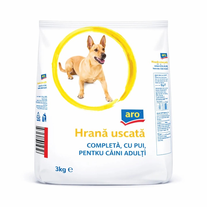 Hrana Uscata cu Pui pentru Caini Adulti 3 Kg, Aro