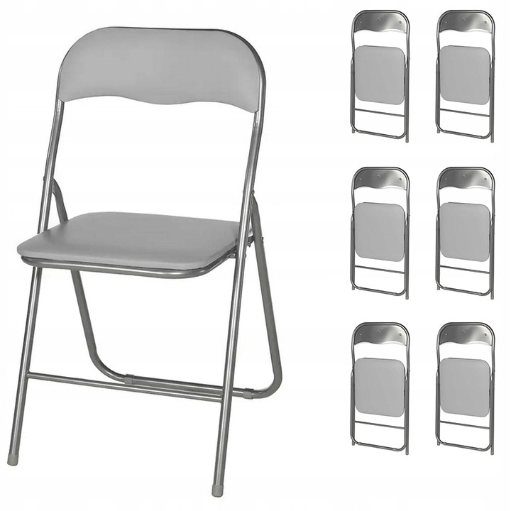 Scaun de birou pliabil STABILIZAT pentru GARDEN CATERING OFFICE set gri x6