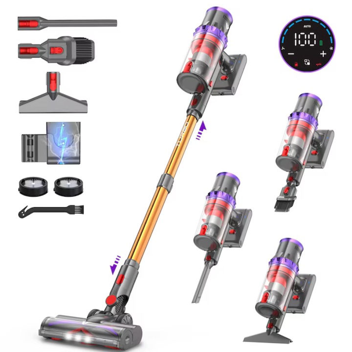 Aspirator vertical Anyson fara fir, 45000Pa, 1.6L, auto-incarcare, 550W, silentios