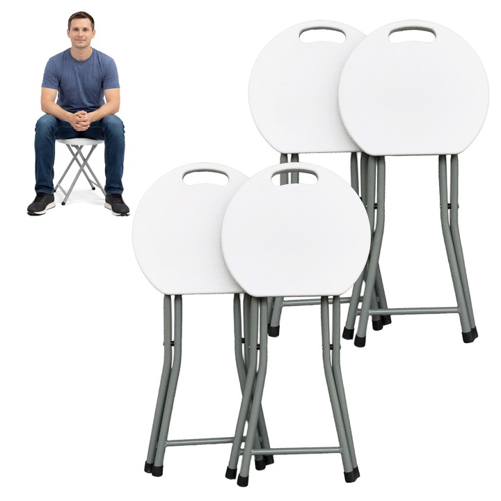 Set de 4 scaune pliabile VIKING 32×44 cm – scaune pentru catering, bucatarie, terasa, balcon