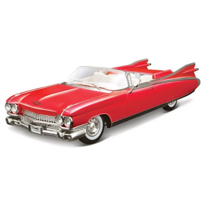 Fém autó Cadillac Eldorado Biarritz 1959 kabrió 1:24, visszahúzható, fények, nyitható ajtók, 23 cm