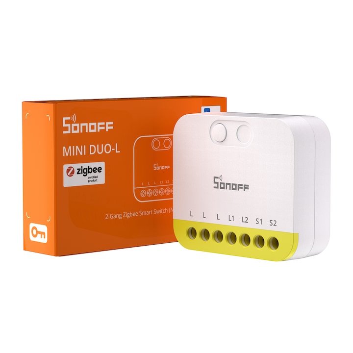 Sonoff MINI-ZB2GS-L – Releu Inteligent Mini Zigbee 3.0, Fara Fir de Nul, Design Ultra-Compact