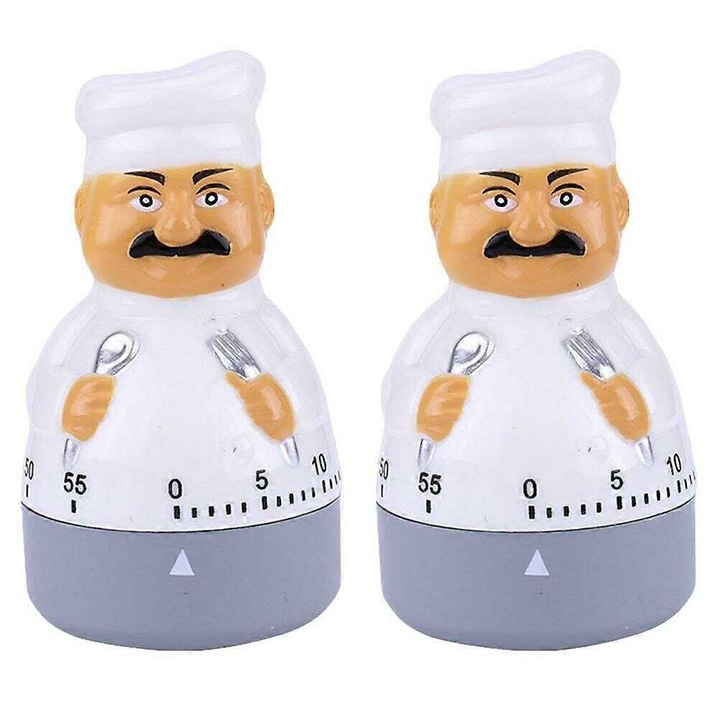 Mechanikus szakács figurás konyhai időzítő 10.3x5.8cm Kmt Style