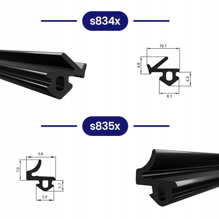 Уплътнение за обков, DQ-PP, S-1110, EPDM, 25м, черно