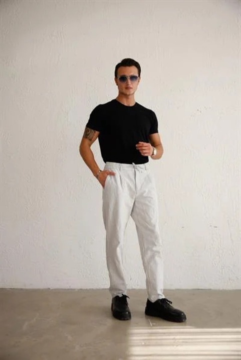 Pantaloni barbati, BRACCAS, chino, gri, marime M