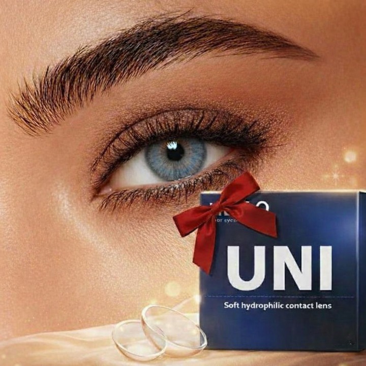 Lentile de contact colorate, albastru-gri cristal, 365 Purtari, Cosmetice, Fara dioptrii, seria UNI 04, BIGLISTENING®，Potrivit pentru viata de zi cu zi/purtarea de calatorie