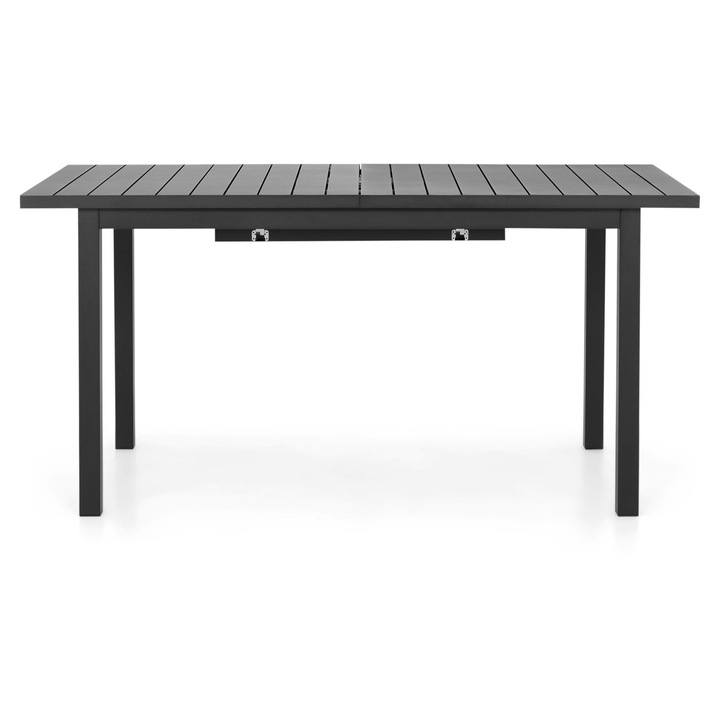 Masa extensibila gradina/terasa, Maison Mex AUGUSTA, L.150/226 l.75 H.75 cm, negru