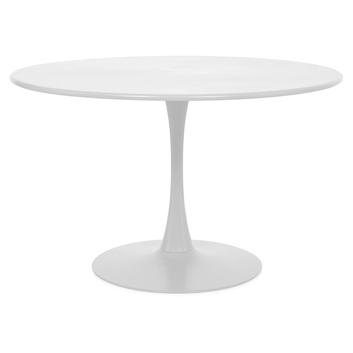 Masa rotunda gradina/terasa, Maison Mex PLEZURO, H.73.5 D.120 cm, alb