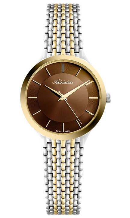 Adriatica női óra, A3176.211QG, rozsdamentes acél, PVD bevonatos, 31x37x7mm, 25mm számlap, vízálló 3 BAR