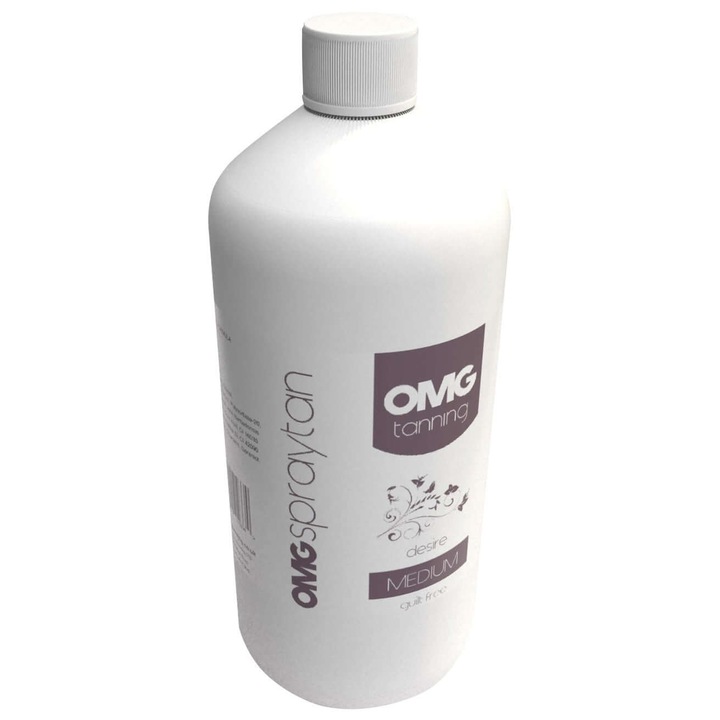 Лосион за спрей тен OMG Desire, Medium, за професионални апарати за спрей тен, 1000 мл