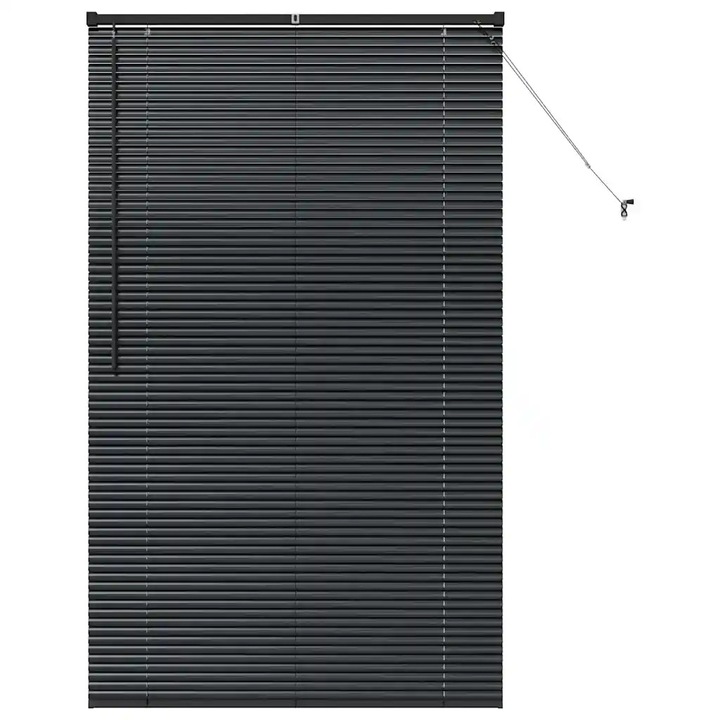Вертикални щори vidaXL, Черно 175 x 105 см Алуминий