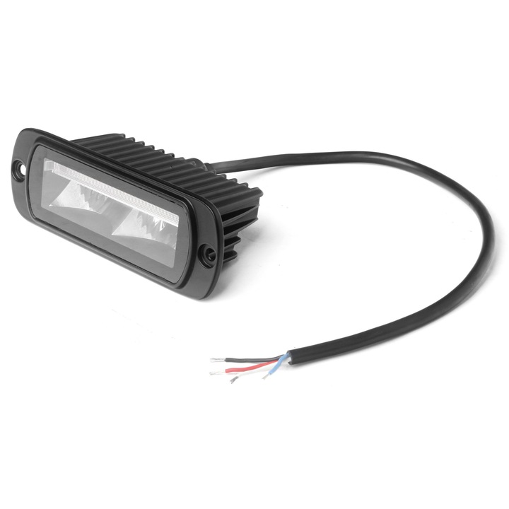 Proiector LED Flexzon multifuncțional cu DRL alb și lumina de avertizare R65, IP67, 155x55x78.3mm