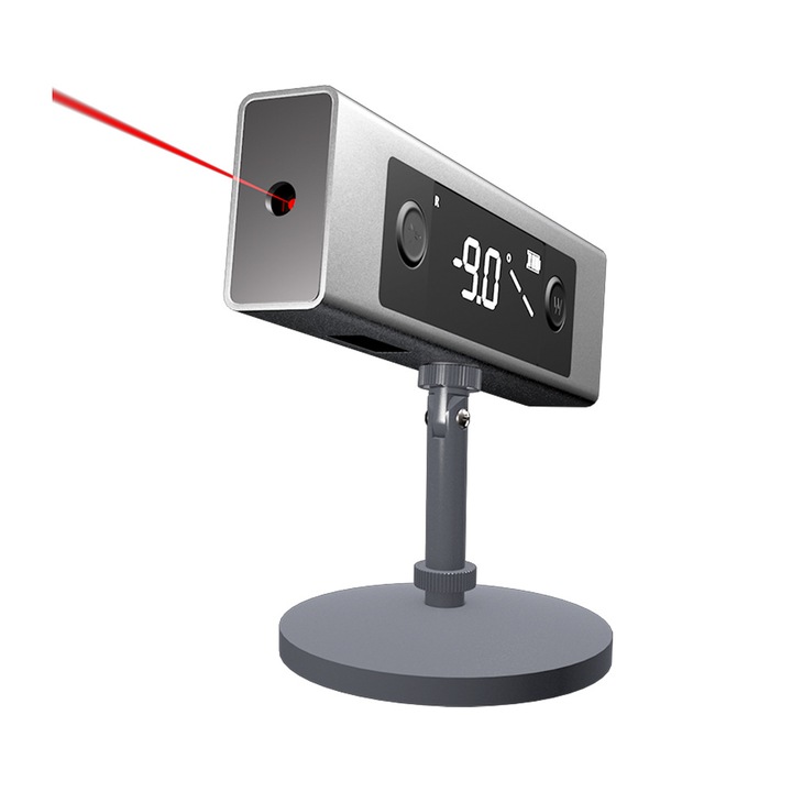 Proiector de unghiuri cu laser, LI2, display LED dual, port de incarcare Type-C, dimensiuni compacte