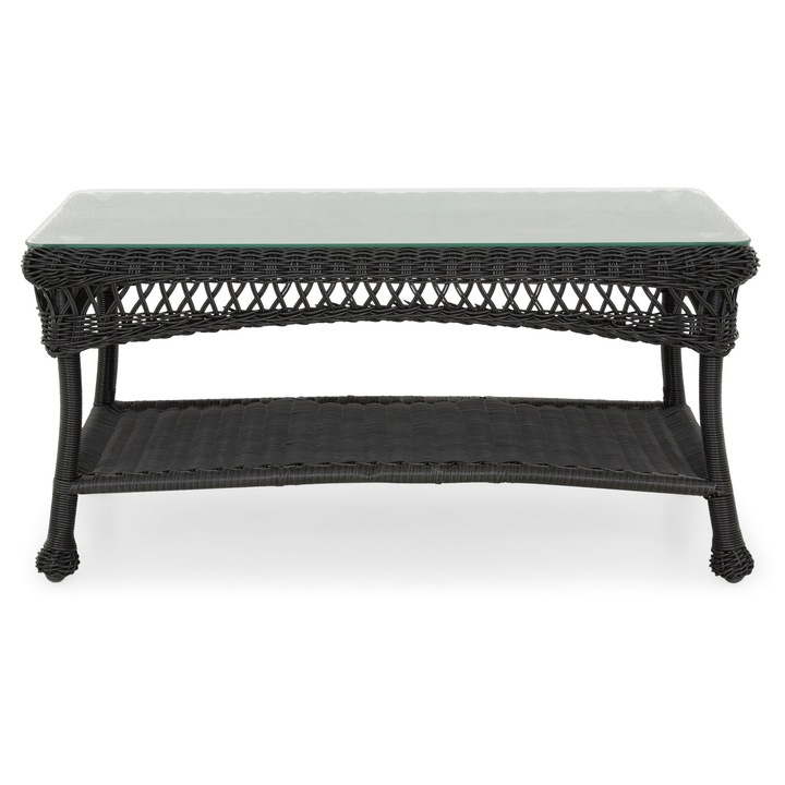 Masuta cafea gradina/terasa, Maison Mex SUSAN, L.90 l.45.5 H.43 cm, negru