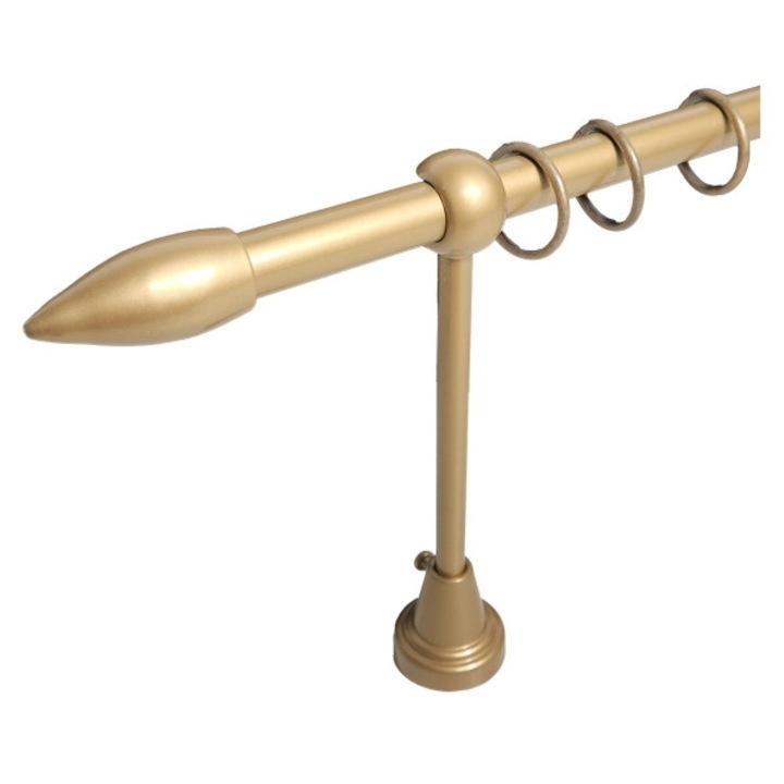 Galerie metal 16 mm COSTA RICA simpla, auriu-inchis, 240 cm, capete SAN JOSÉ