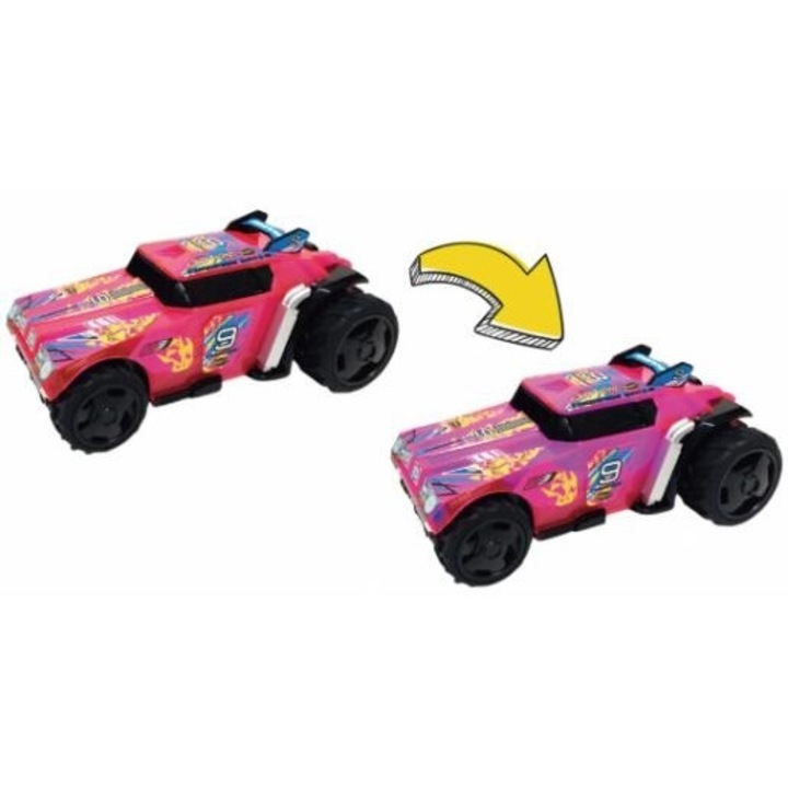 Autó fénnyel, hanggal és PullBack Racer rendszerrel, 1:24, rózsaszín