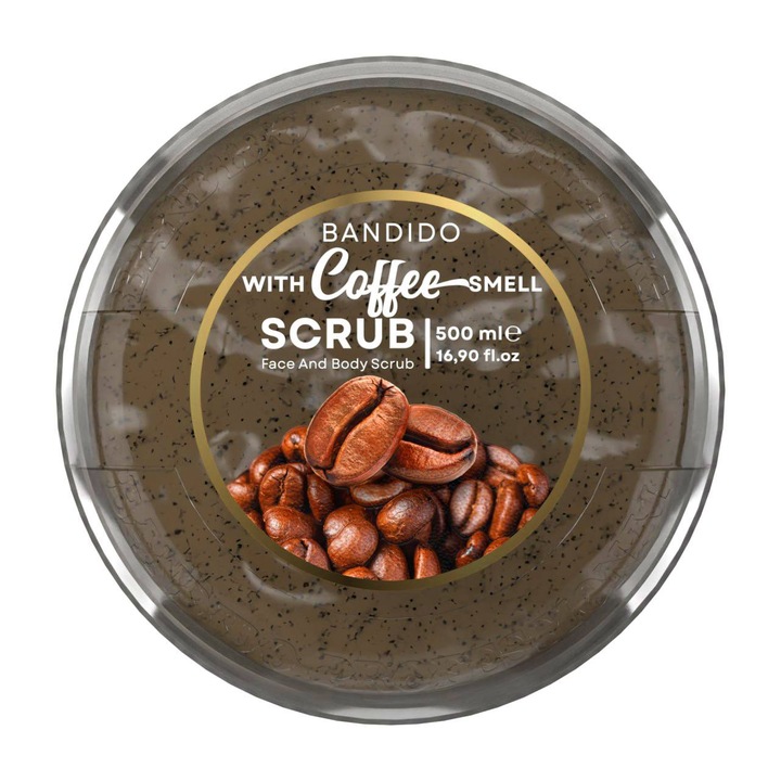 Scrub Facial si Corporal Profesional Bandido cu Cafea, Efect de Peeling, 500ml