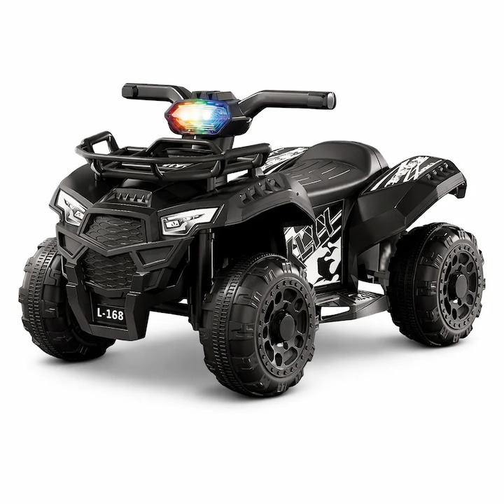 Детско електрическо АТВ KIDOO L-168, 6V, 3-5 км/ч, черно, 65x39x28см