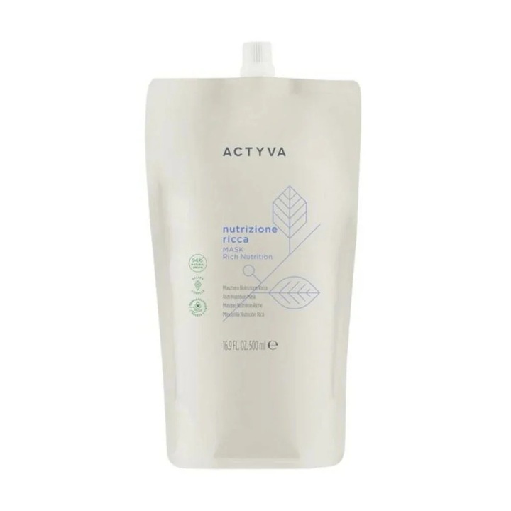 Masca de hidratare intensa par foarte uscat Kemon Actyva Nutrizione Ricca, 500 ml Refill