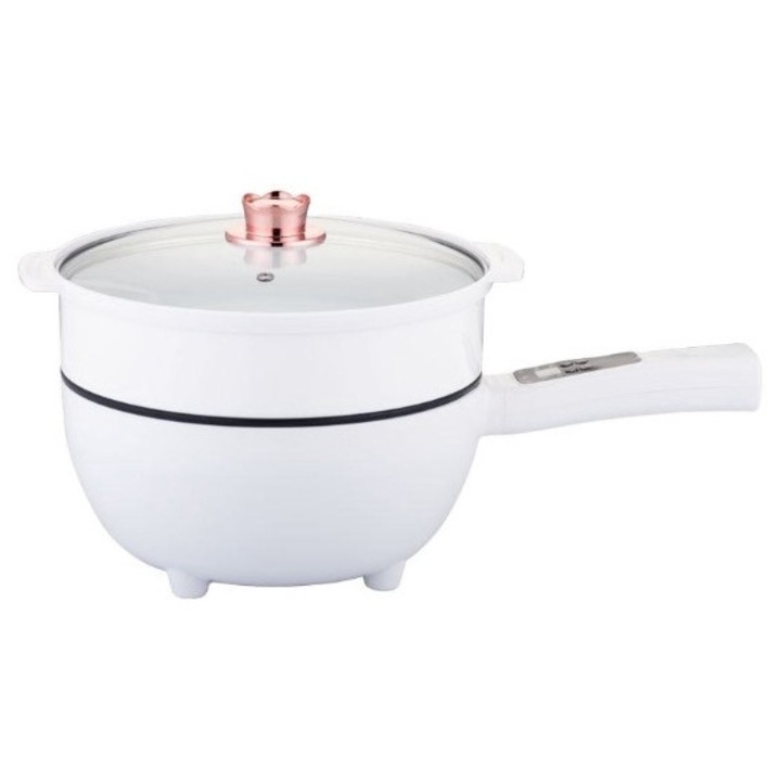 Мултифункционален електрически тиган 2 в 1 с капак 30 см, капацитет 4 л, мощност 1350 W, готвене без котлон