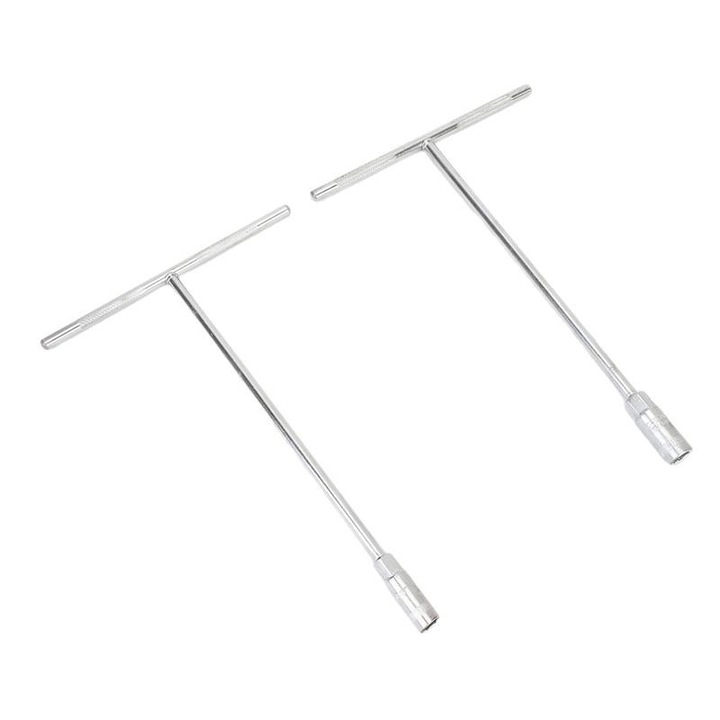 Set 2 chei tubulare cu maner T, 13mm, otel, hexagonal
