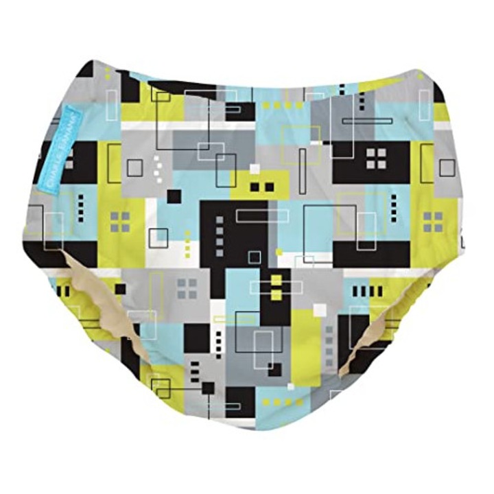 Scutec refolosibil de inot Charlie Banana cu interior de Tencel si capse laterale, model Picasso, marimea M