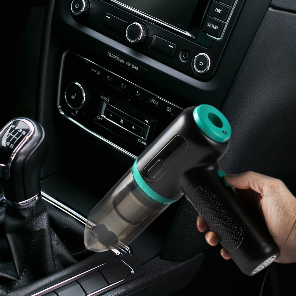 Aspirator de mana fara fir 2in1 DOMO, suflanta aer, autonomie 30 min, motor 90000 RPM, presiune aer 16 kPa, perii interschimbabile, iluminare LED, rezervor detasabil, filtru de praf lavabil, control pe maner, zgomot redus, ergonomic, negru