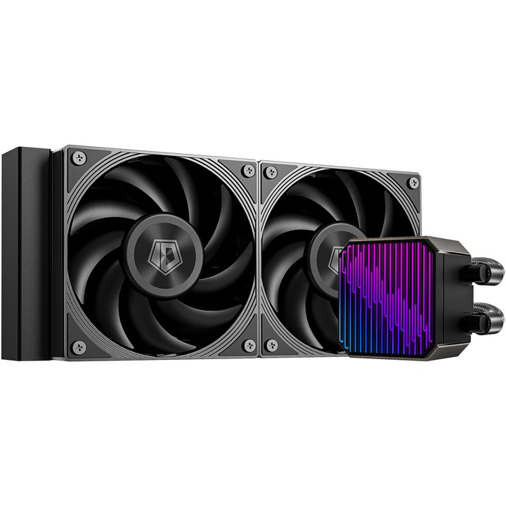 Охладител за процесор ID-Cooling DX240 Max, Течно охлаждане, aRGB подсветка, Черен