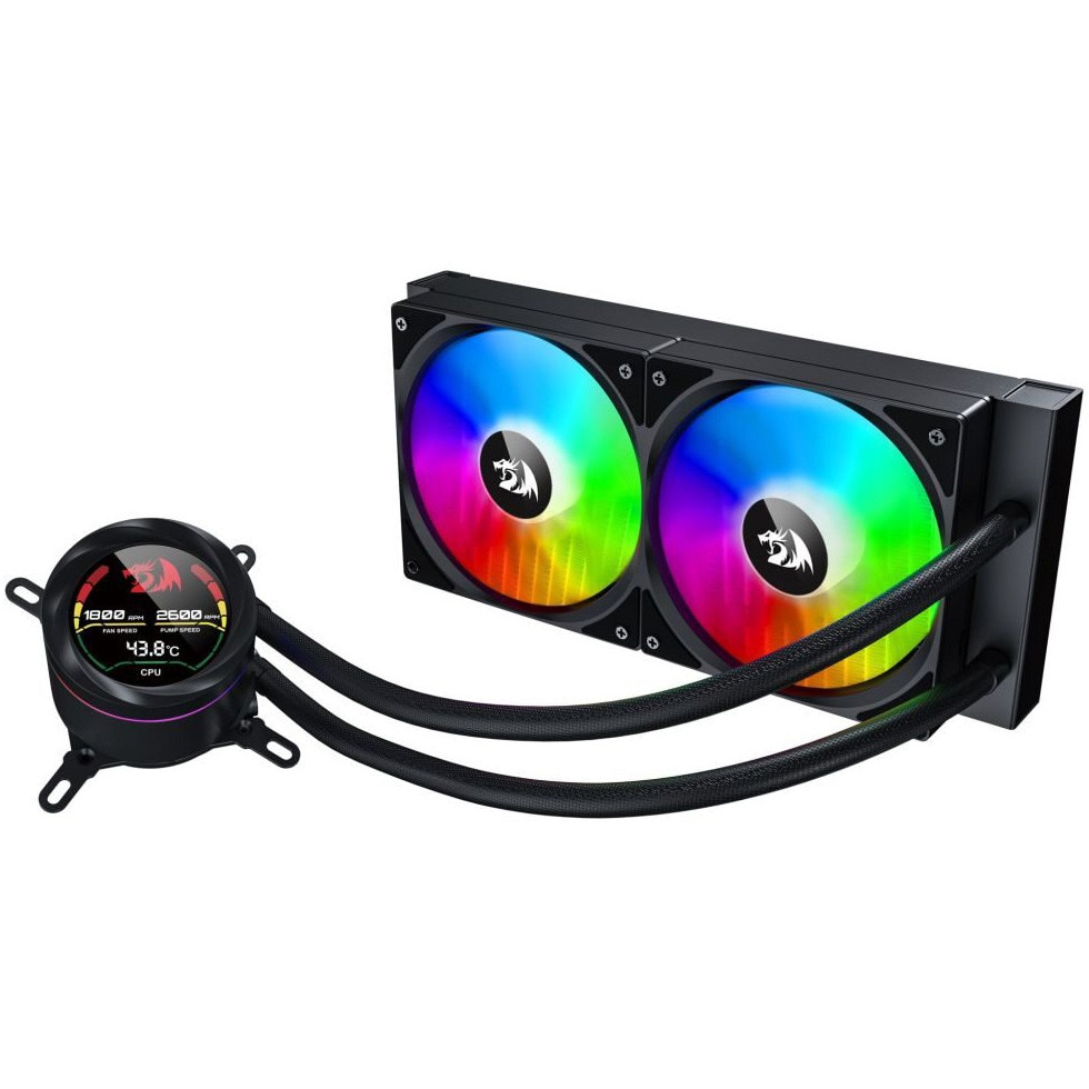Redragon CCW-1019 processzor folyadékhűtő, aRGB világítással kijelzővel ...