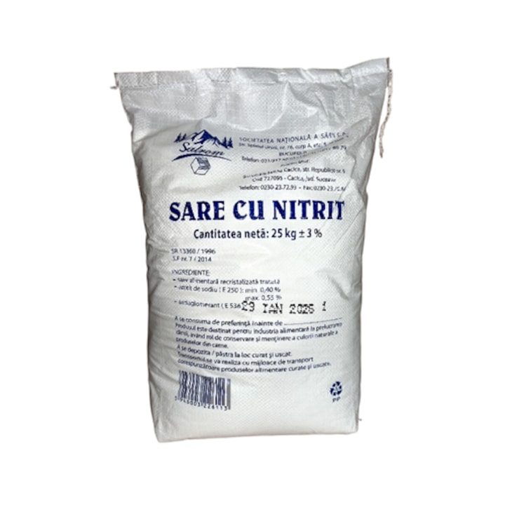 Sare Extrafina cu Nitrit, 25 kg, Salrom