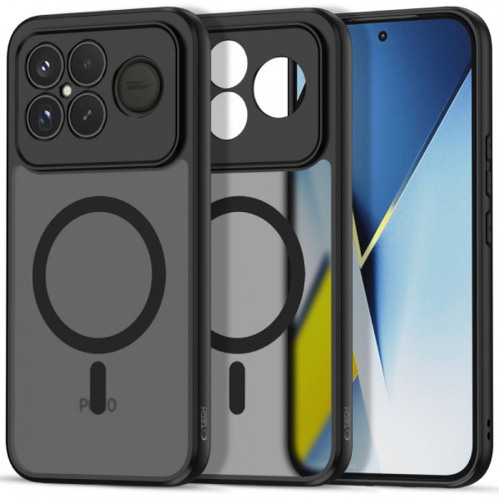 Husa MagSafe pentru Xiaomi Poco F8 Ultra, Tech-Protect, Magmat, Neagra