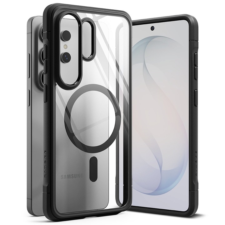 Калъф за Samsung Galaxy S26 Ultra Ringke Fusion Bold, Безжично зареждане, Защита на камерата, Прозрачен/Черен