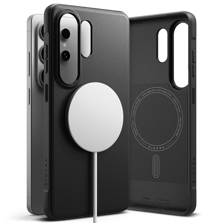 Калъф за Samsung Galaxy S26 Ultra Ringke Onyx, Безжично зареждане, Защита на камерата, Черен