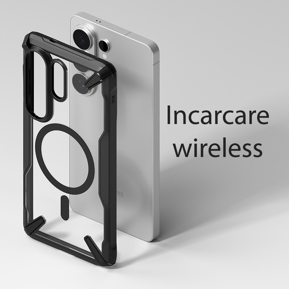 Husa pentru Samsung Galaxy S26 Ultra Ringke Fusion X MagSafe, Incarcare wireless, Protectie camera, Calitate premium, Transparent/Negru