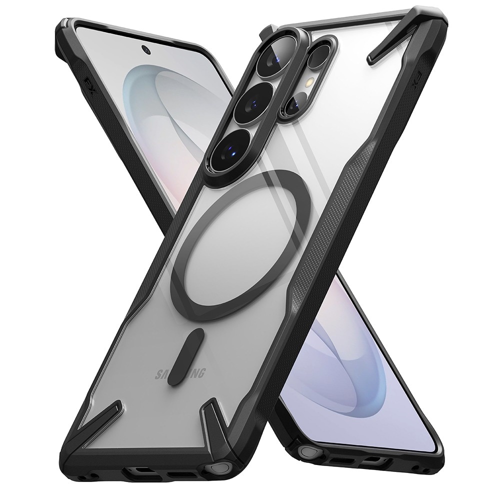 Husa pentru Samsung Galaxy S26 Ultra Ringke Fusion X MagSafe, Incarcare wireless, Protectie camera, Calitate premium, Transparent/Negru