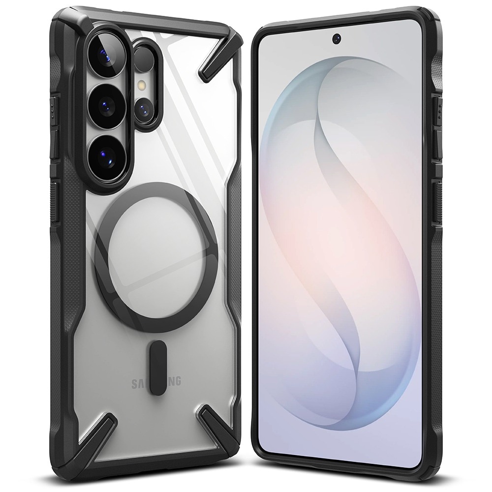 Husa pentru Samsung Galaxy S26 Ultra Ringke Fusion X MagSafe, Incarcare wireless, Protectie camera, Calitate premium, Transparent/Negru