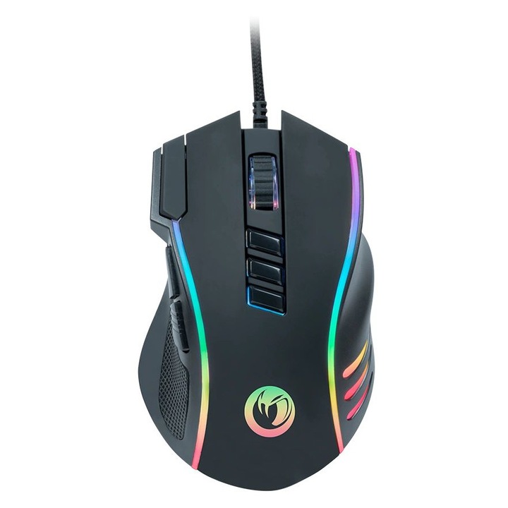 Mouse gaming Nacon GM-420, 12000DPI, USB, RGB, negru