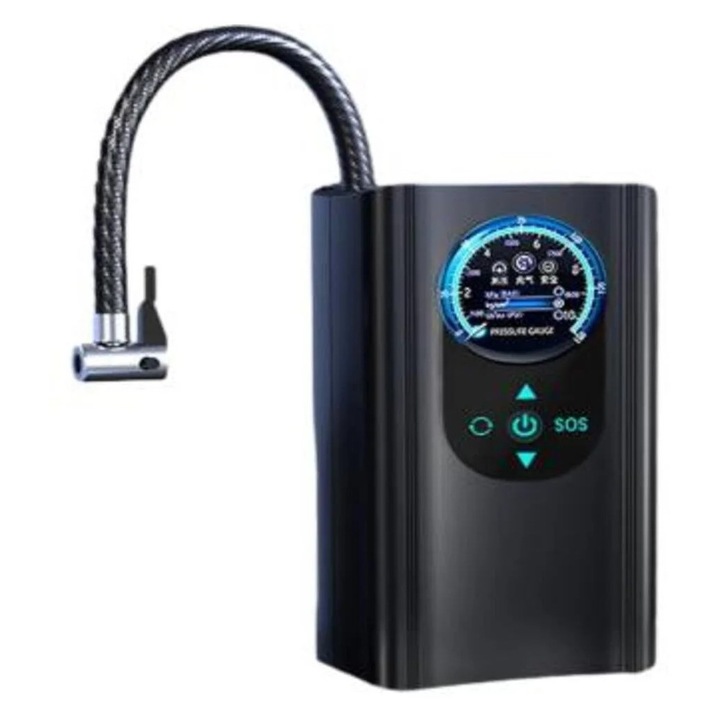 Compresor auto portabil Nanikland, putere ridicată, afisaj digital, 10 bar, compact