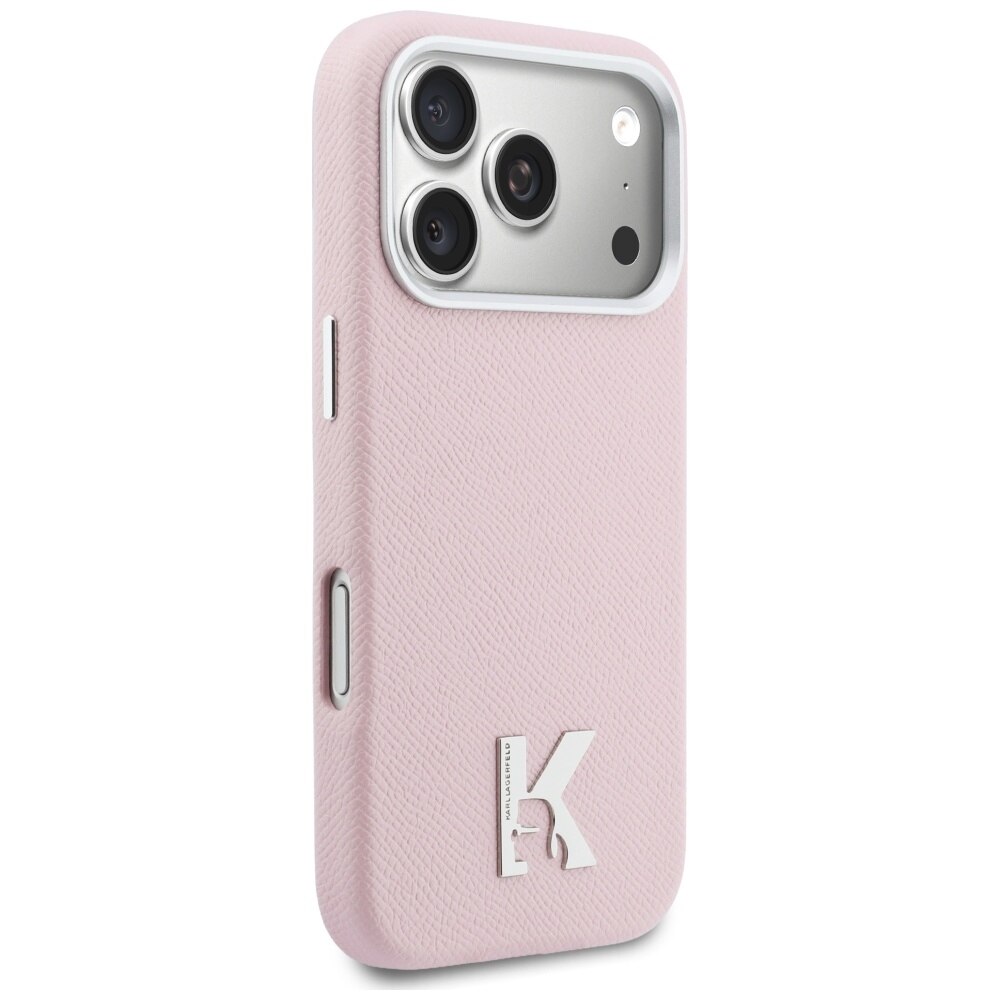 Husa Karl Lagerfeld Karl Head Logo cu MagSafe compatibila cu iPhone 17 Pro, Roz