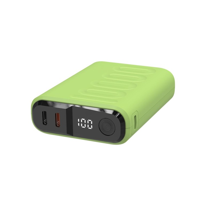 Powerbank Realpower PB-10000C PD+ 10000mAh Verde Deschis