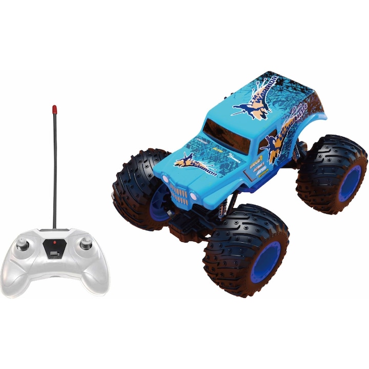 Távirányítós teherautó típusú autó Beast Runners, 1:24 méretarány, 21 cm, RC játék gyermekeknek, kék