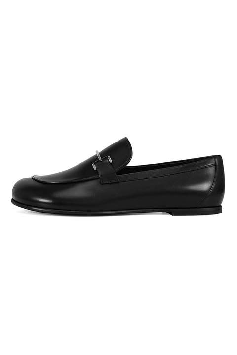 Potamy, Pantofi loafer din piele cu detaliu metalic, Negru