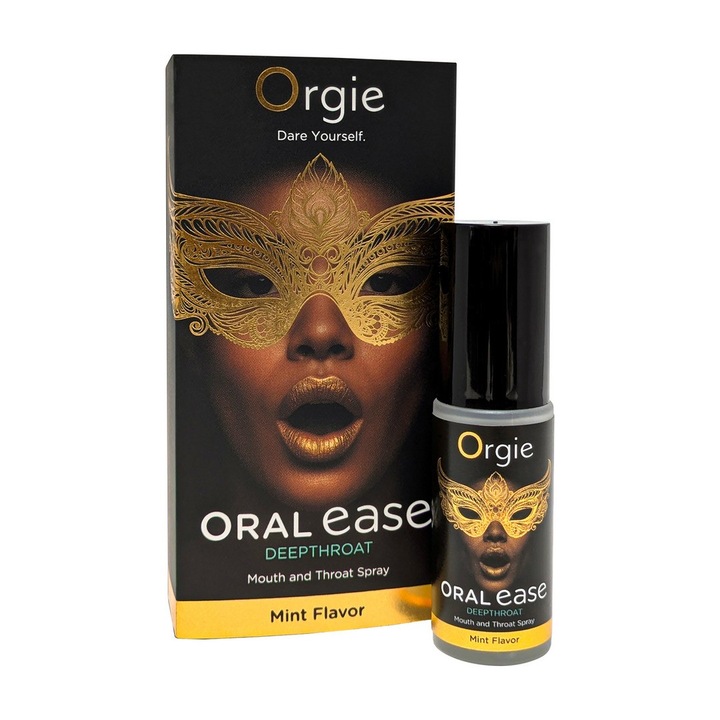 Szájpermet mélytorokhoz, menta ízű, érzéstelenítőmentes, gyors hatású a szájkomfortért, 15 ml, Orgie Oral Ease