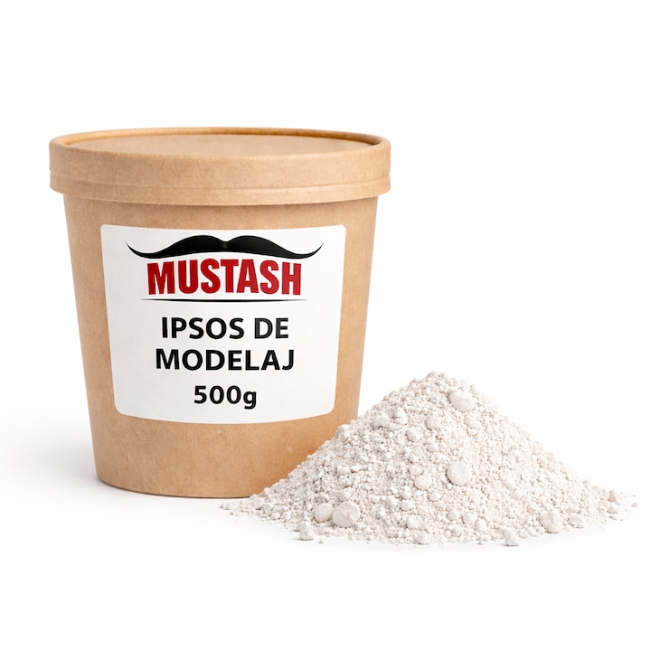 Ipsos de Modelaj Mustash 500 g – pentru Turnare Figurine, Ornamente Decorative, Rame si Reliefuri