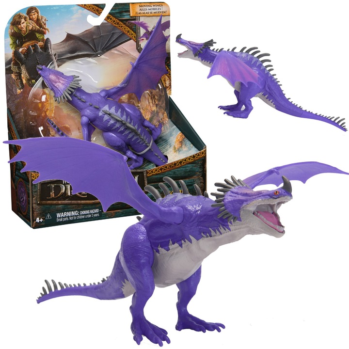 Фигурка How to Train Your Dragon Skrill, 20 см, подвижна, лилава