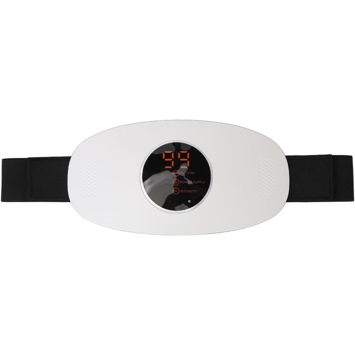 Електрически колан за отслабване Orizont, вибриращ масаж и микроток за изгаряне на мазнини, модел EMS Pro, 3 режима, 26 степени на скорост, регулируем за корем и талия