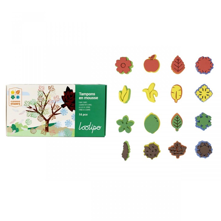 Set de 16 stampile uriase - Cele 4 anotimpuri